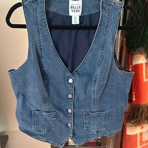 Belle Vere Women's Denim Vest Top - Blue